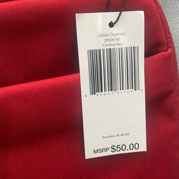 🔴Vera Bradley Laptop Bag “ Cardinal Red” - Picture 7 of 8